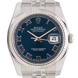 Rolex DateJust 36mm Stainless Steel Blue Dial Oyster 116234