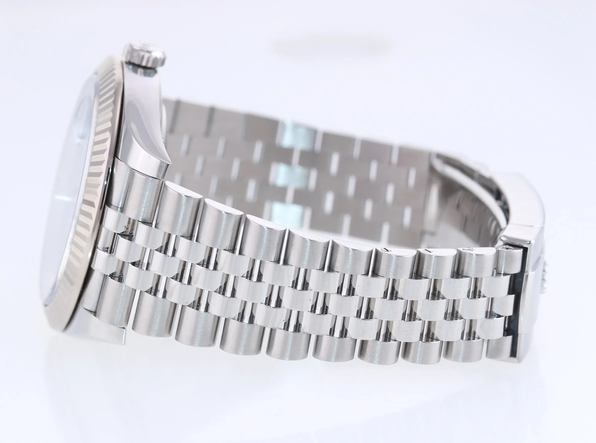 Rolex DateJust 41 126334 Blue Arabic Steel White Gold Fluted Oyster Watch Box