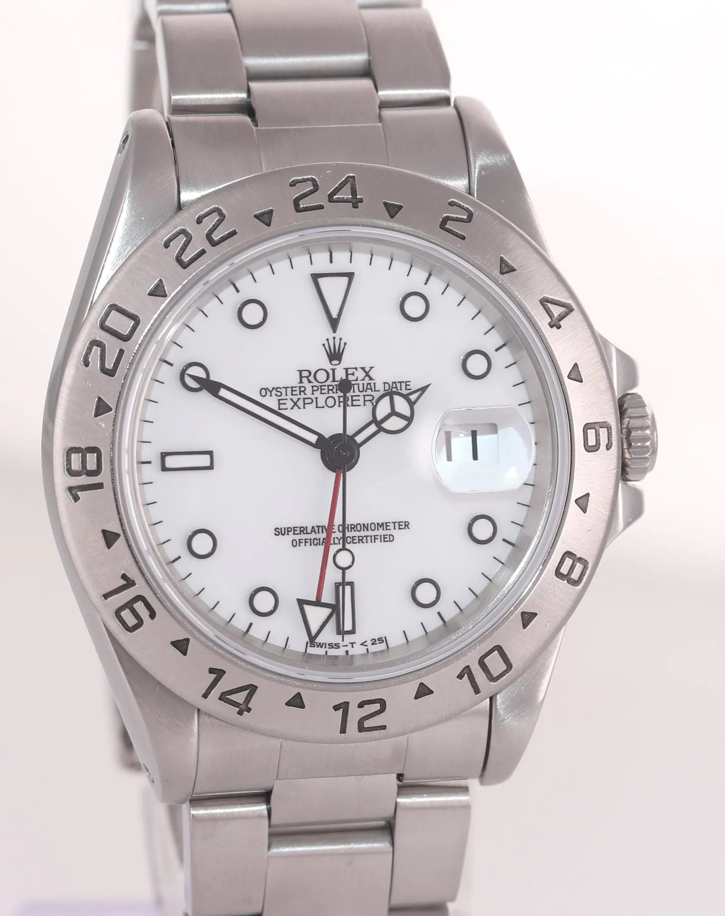 Rolex Explorer 2 16570 Steel White Polar GMT TRITIUM Dial 40mm Watch Box