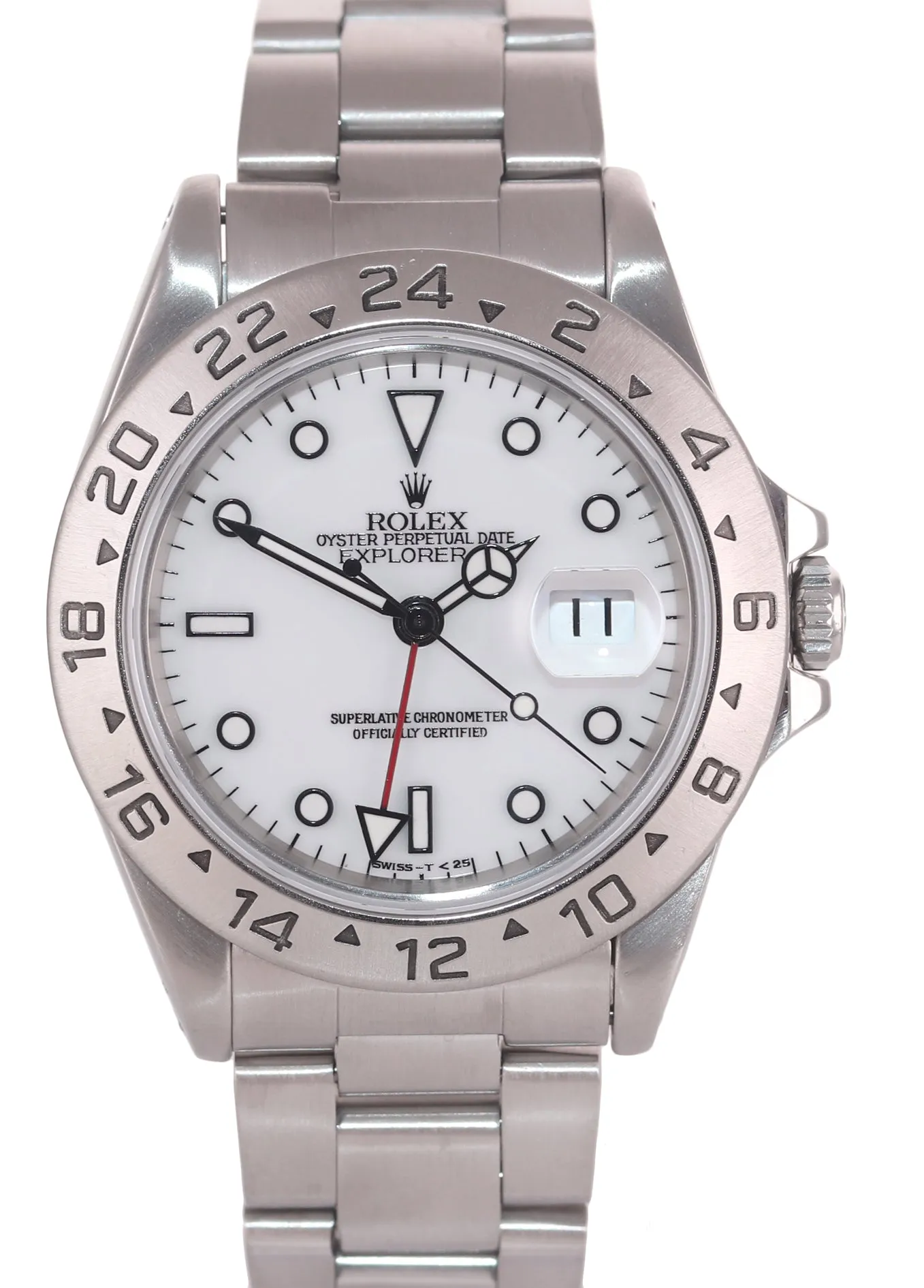 Rolex Explorer 2 16570 Steel White Polar GMT TRITIUM Dial 40mm Watch Box
