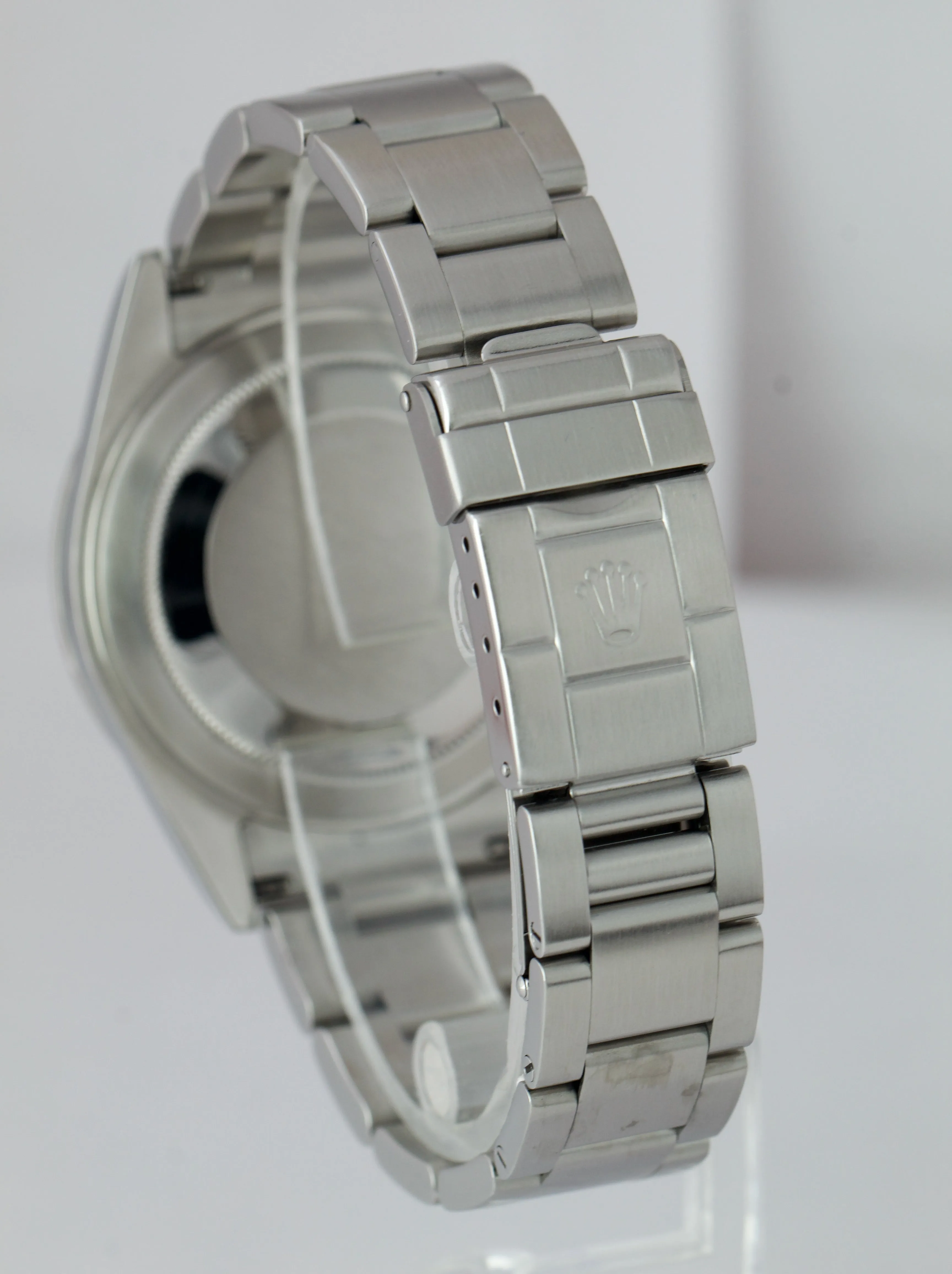 Rolex Explorer II NO-HOLES CASE Stainless Steel Black Date GMT 40mm Watch 16570