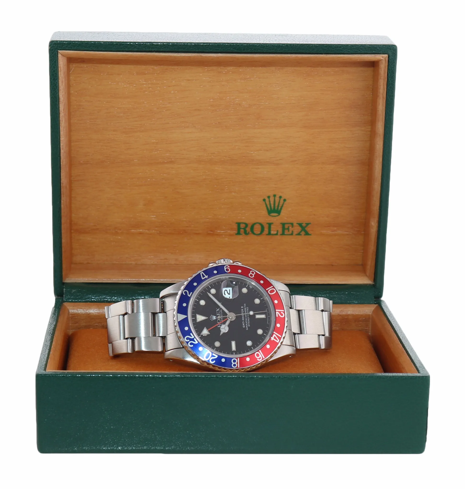 Rolex GMT-Master 2 Pepsi 40mm Steel 40mm 16710 Blue Red Watch Box