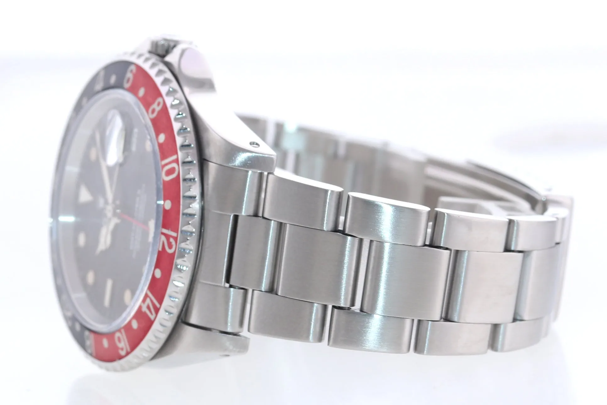Rolex GMT-Master II Coke Black Red 16710 Patina Stainless Steel 40mm Watch Box