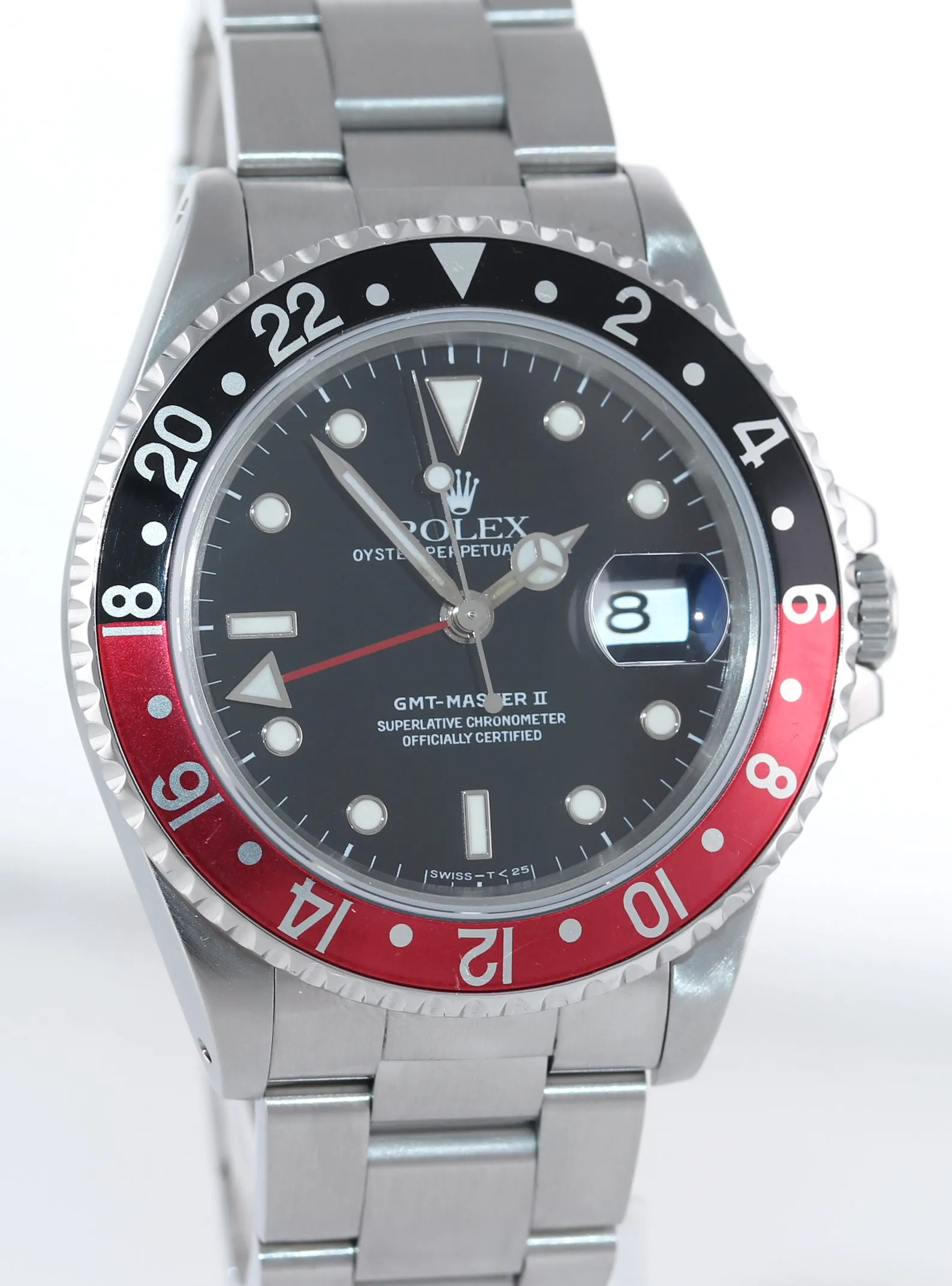 Rolex GMT-Master II Coke Red Black Steel Tritium 16710 40mm Watch Box