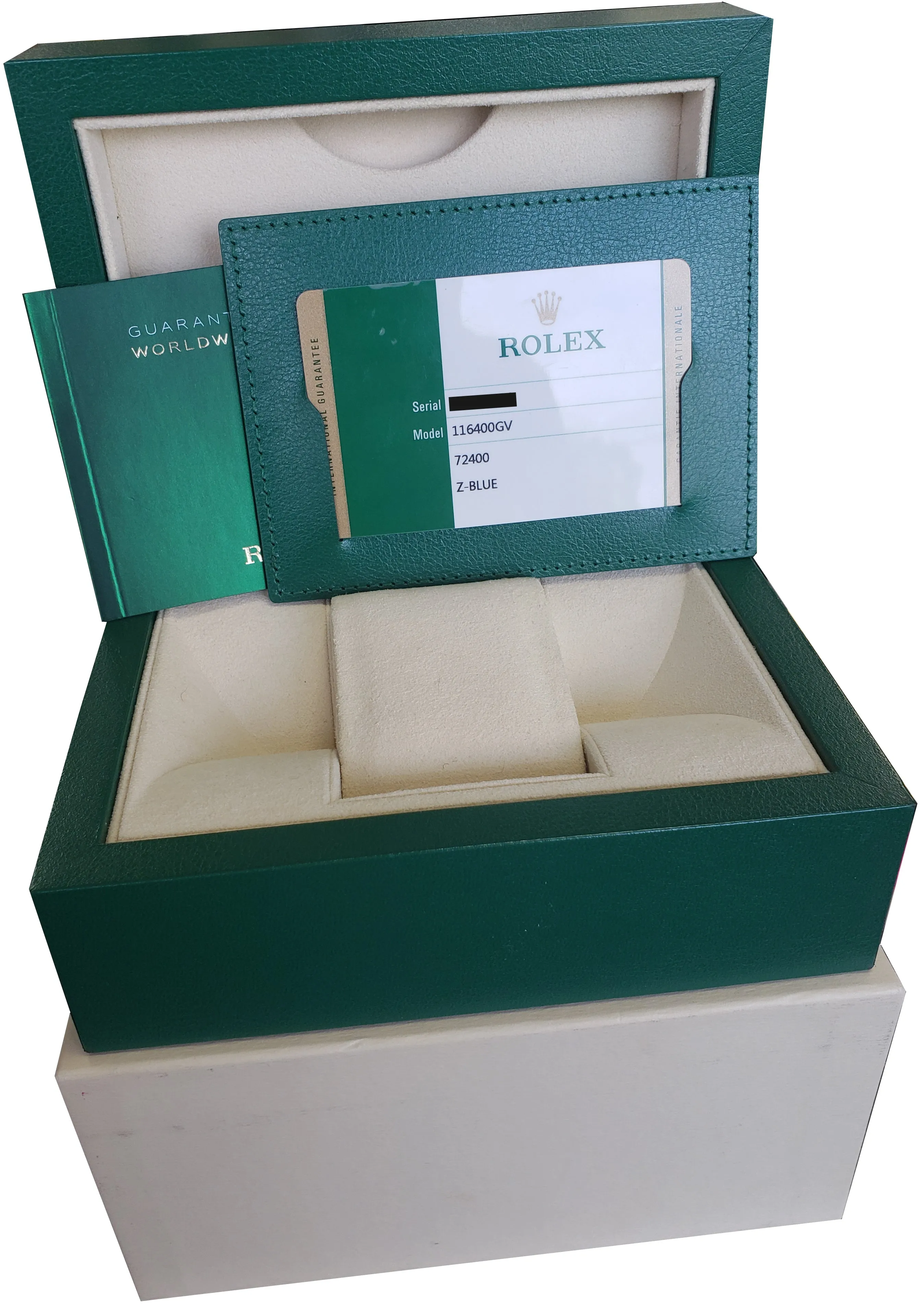 Rolex Milgauss Z-Blue Green Anniversary 40mm 116400 GV Stainless Steel Watch B P