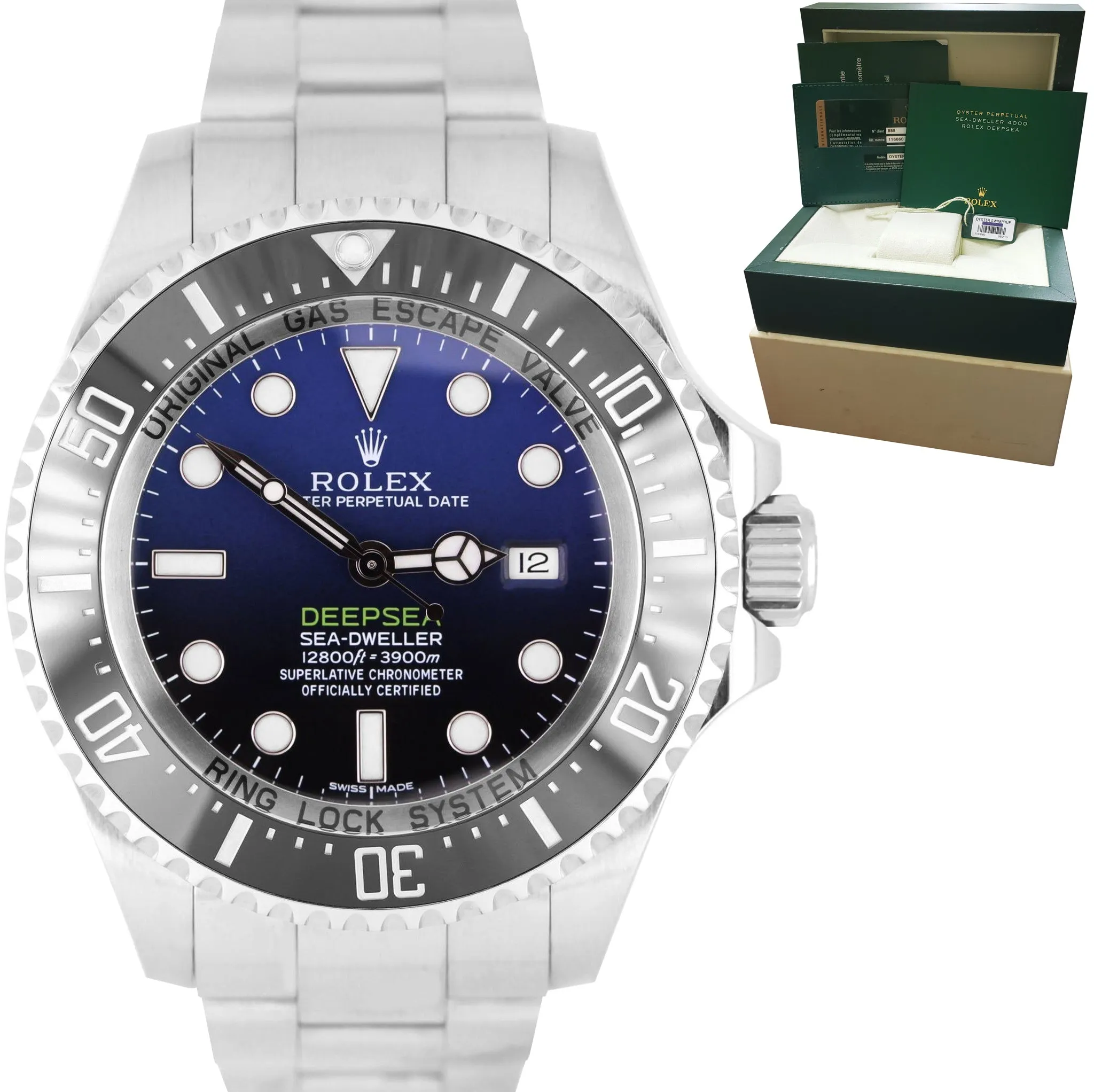 Rolex Sea-Dweller Deepsea James Cameron Blue Black 116660 44mm Watch B P