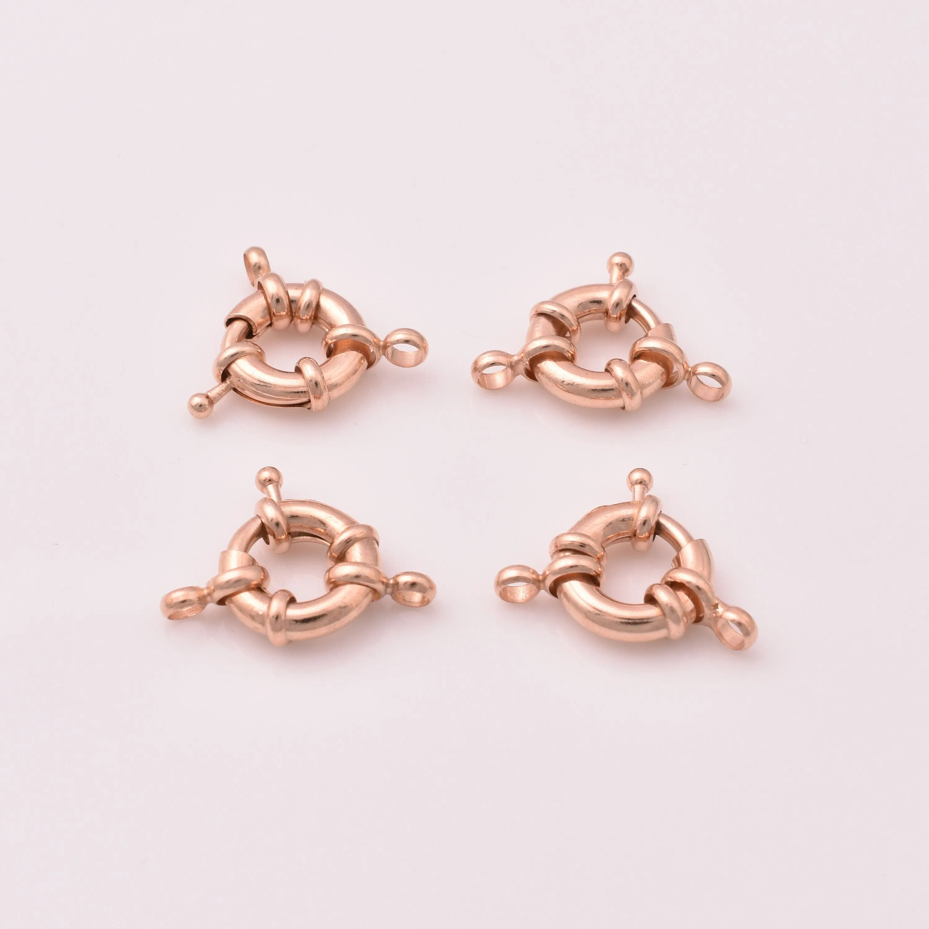 Rose Gold Plated Spring Round Lobster Clasp