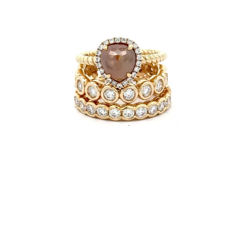 Rough Chocolate Diamond Ring