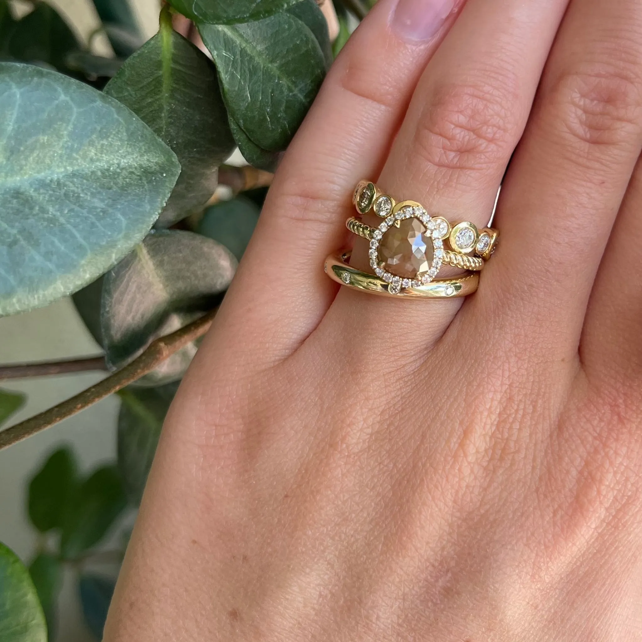 Rough Chocolate Diamond Ring