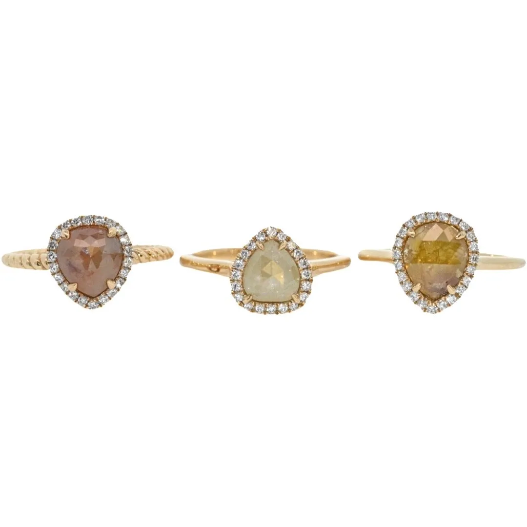 Rough Chocolate Diamond Ring