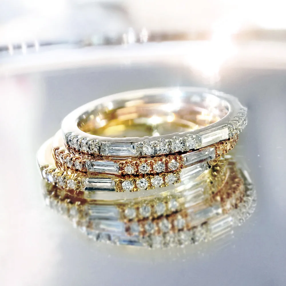 Round Baguette Diamond Ring