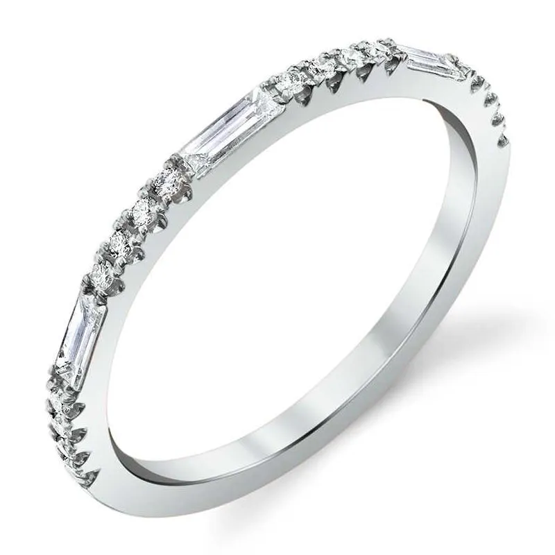 Round Baguette Diamond Ring