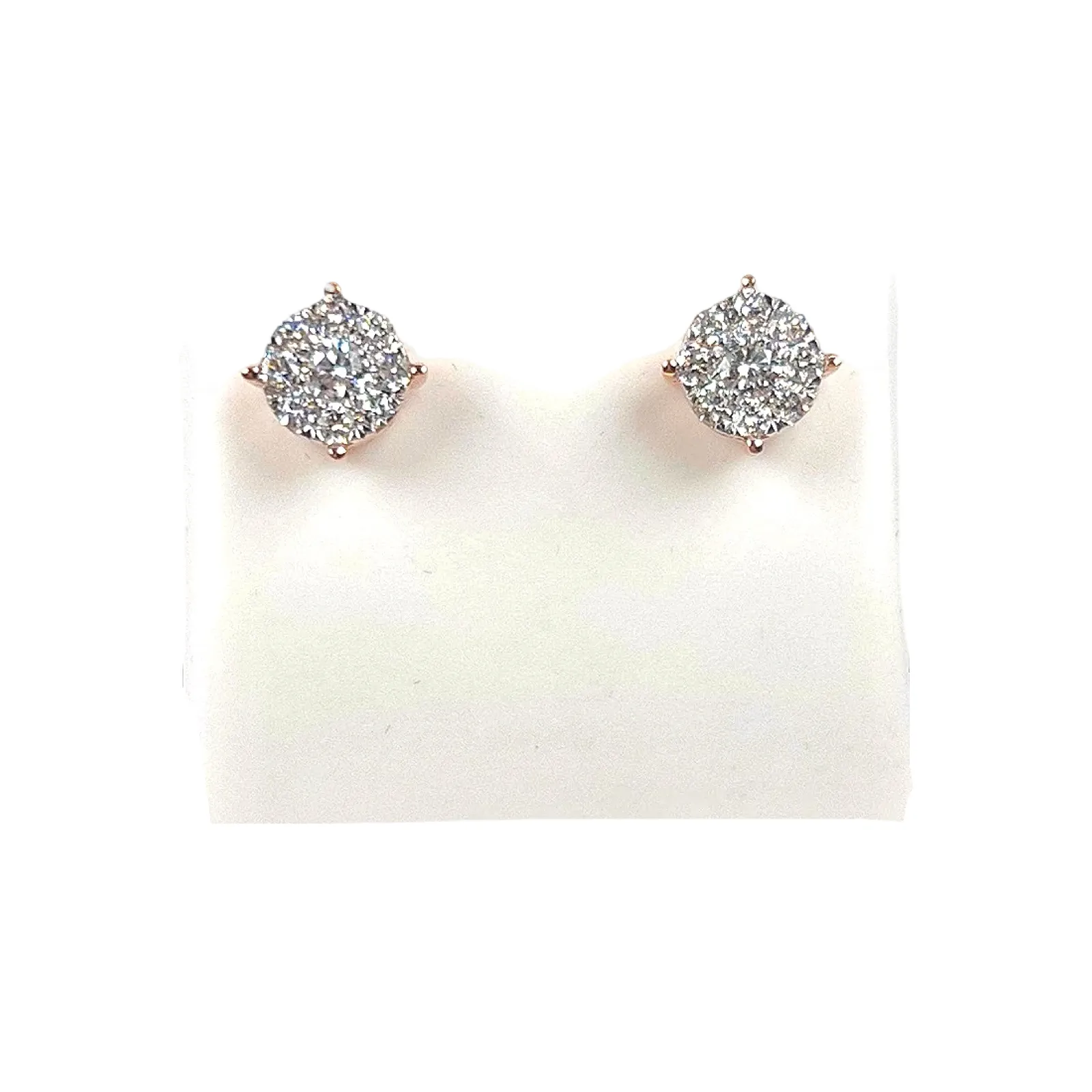 Round Diamond Illusion Studs (Large)