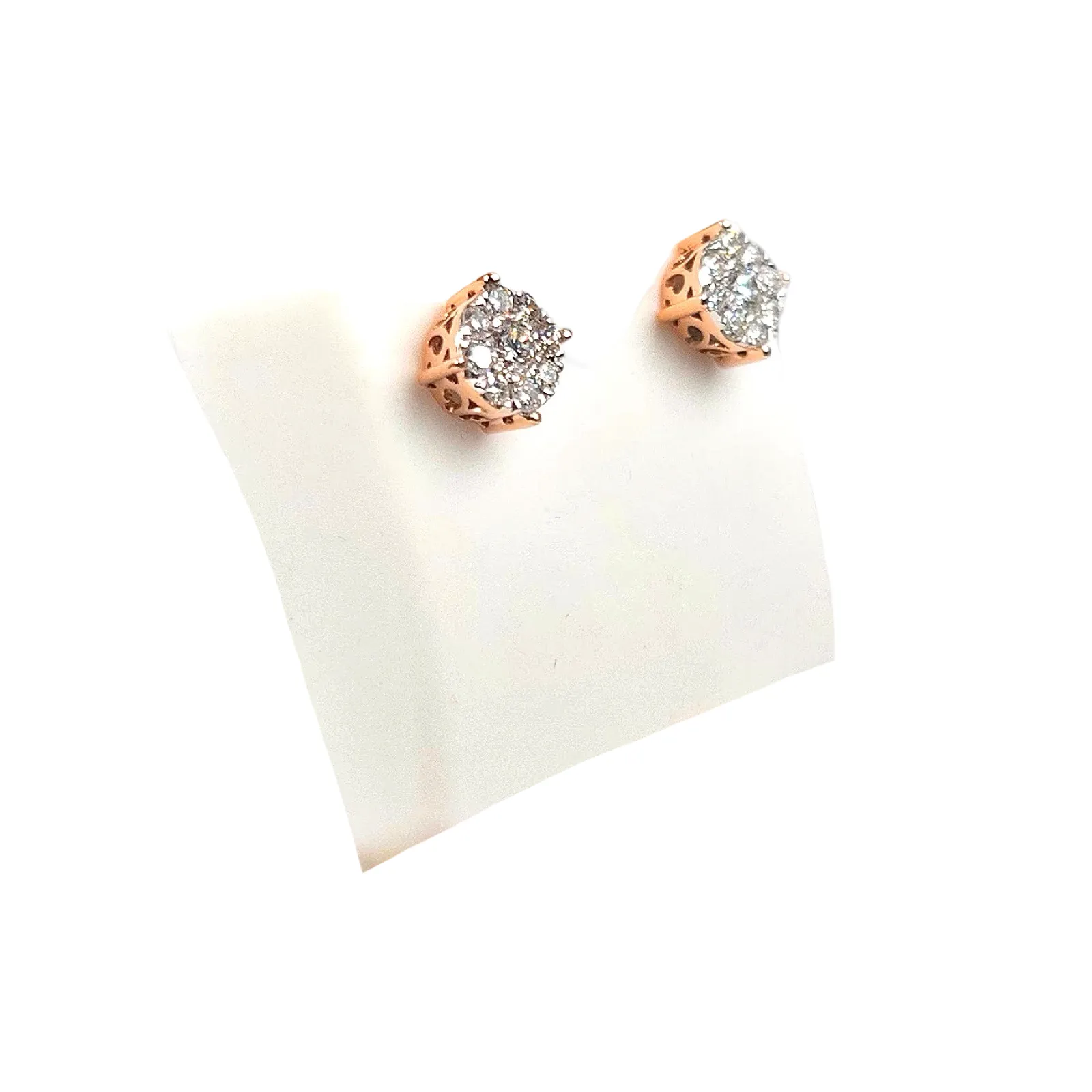 Round Diamond Illusion Studs (Large)
