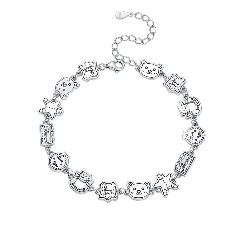 S925 Gingerbread Bear Bracelet