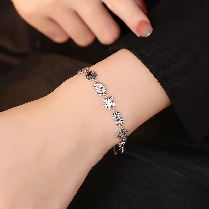S925 Gingerbread Bear Bracelet