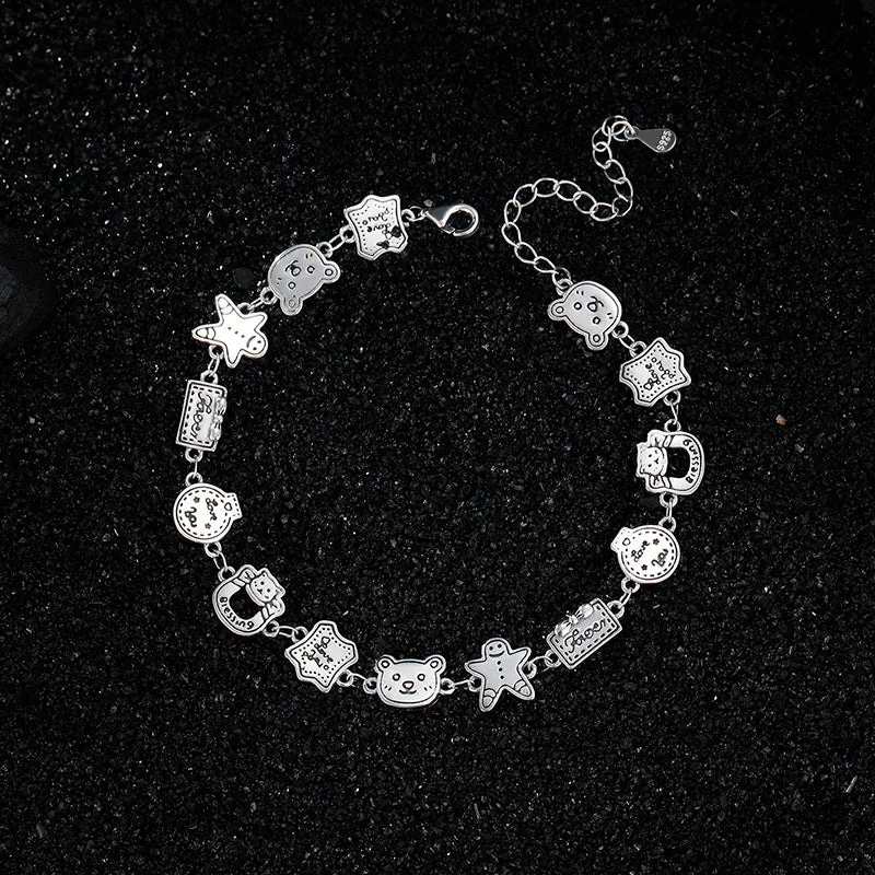 S925 Gingerbread Bear Bracelet