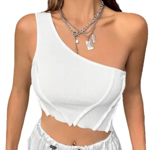 Sculpted Seduction Asymmetrical Crop Top