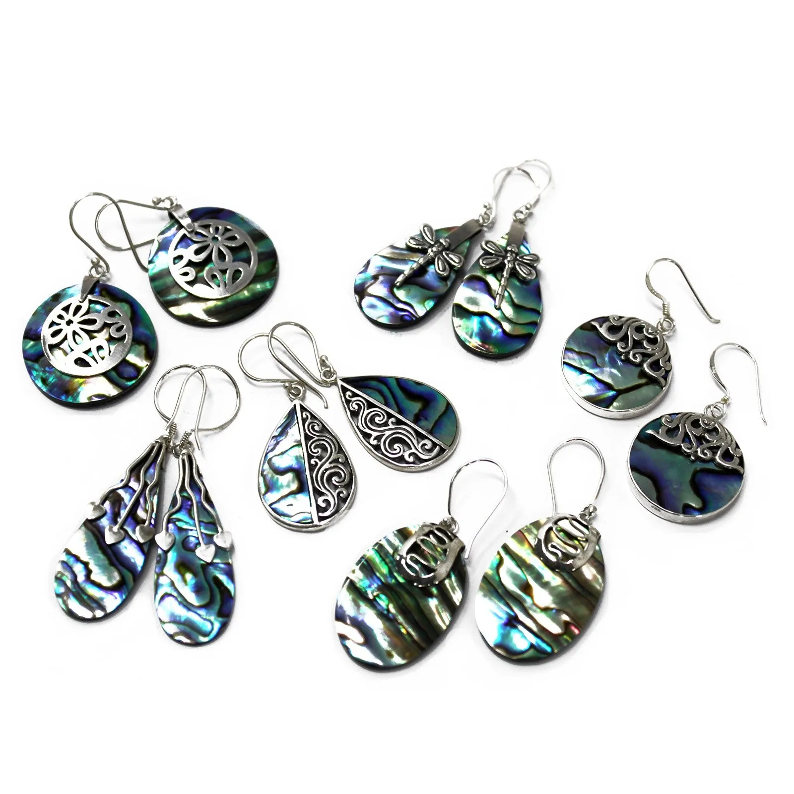 Sea Oracle Earrings – Handcrafted Abalone & Silver Ocean-Inspired Jewelry for Intuition & Flow