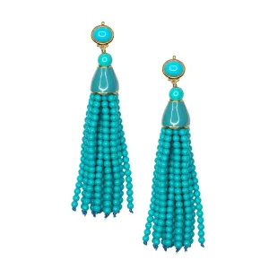 Seed Bead Tassel Pierced or Clip Earring