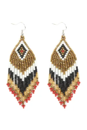 Seed Beads Dangle Earrings
