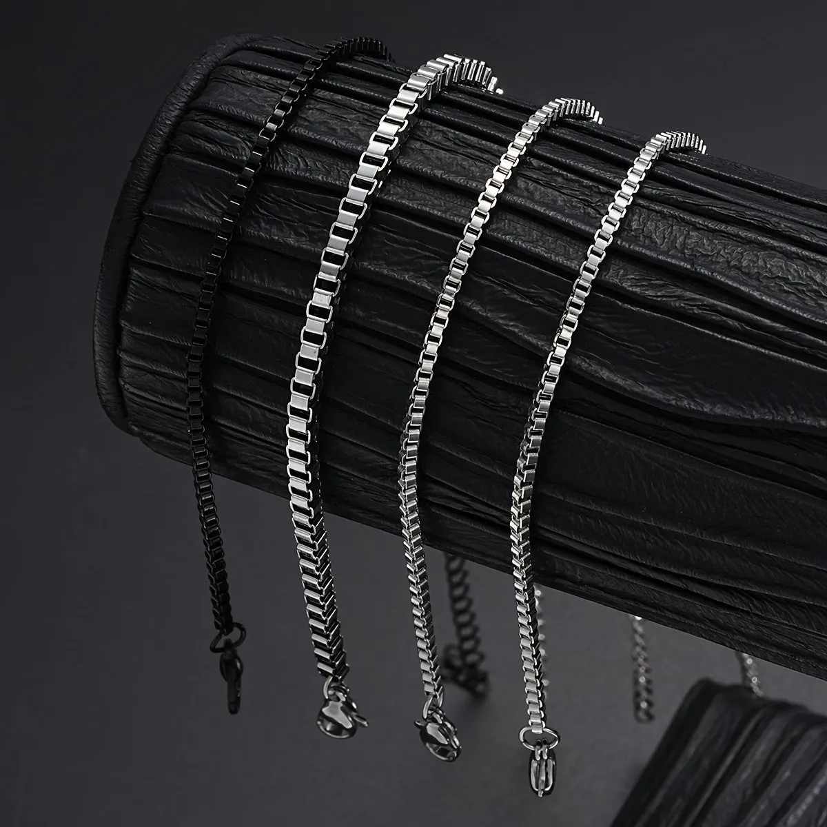 Set Of 4 Stainless Steel Men's Bracelets for Boyfriend