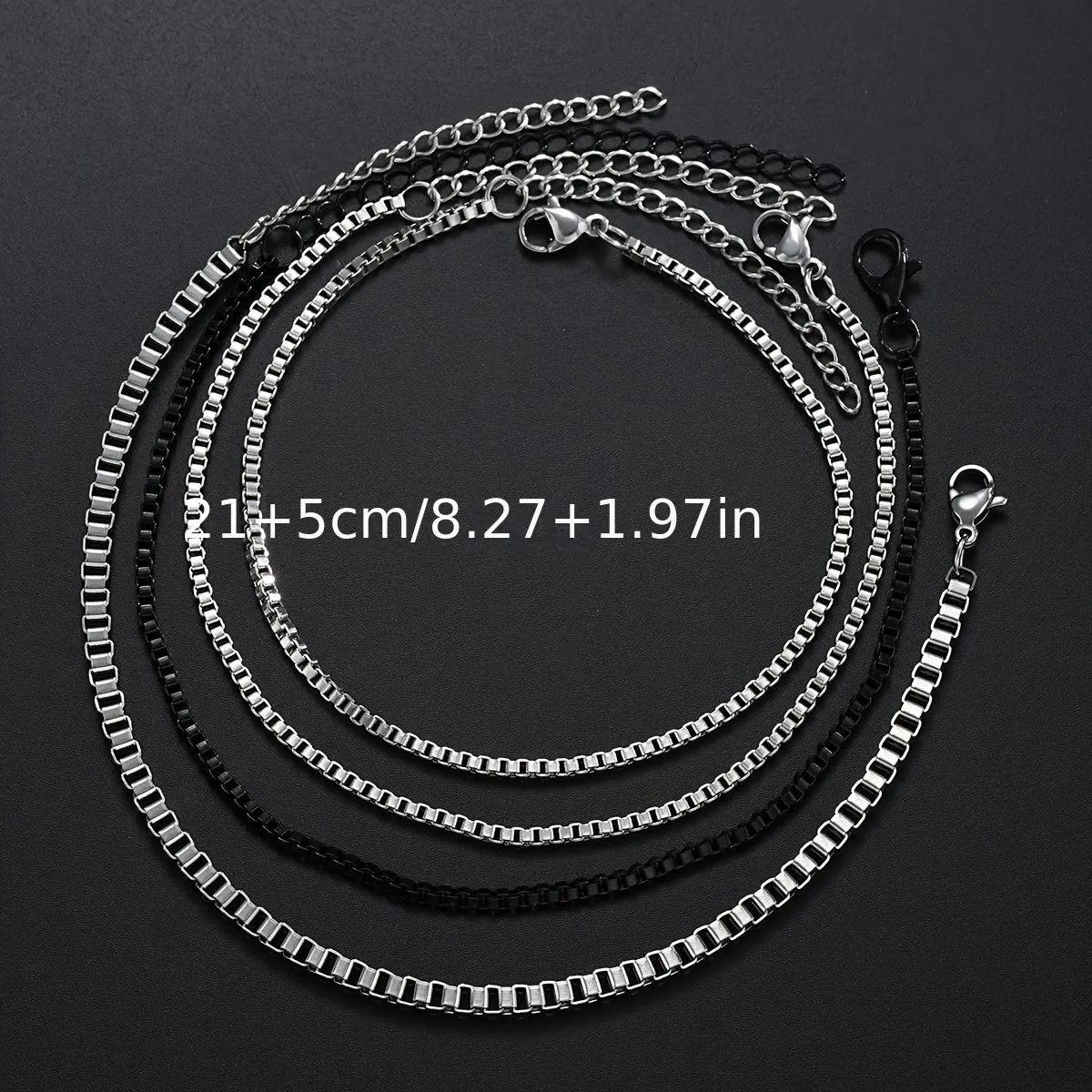 Set Of 4 Stainless Steel Men's Bracelets for Boyfriend