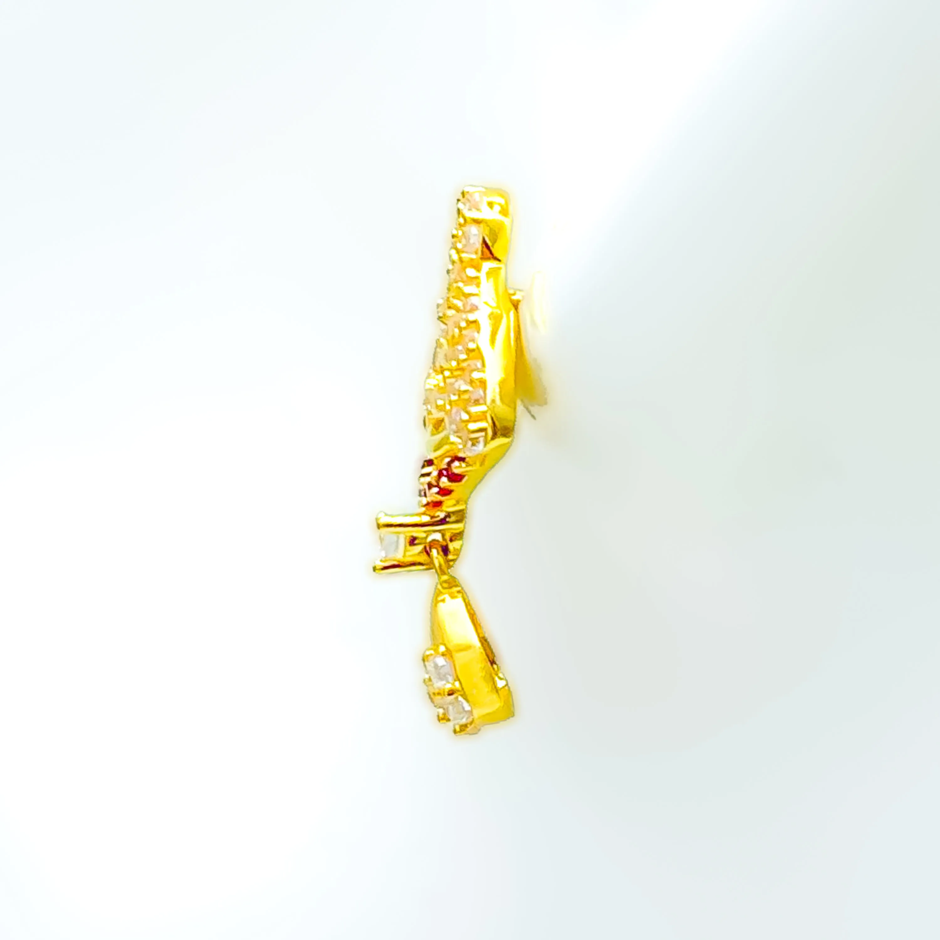 Shimmering Chic 22k Gold CZ Earrings