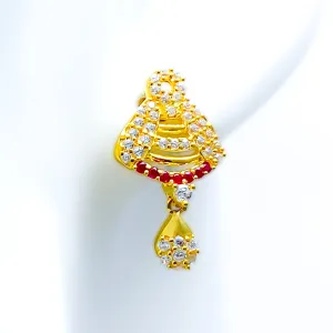 Shimmering Chic 22k Gold CZ Earrings