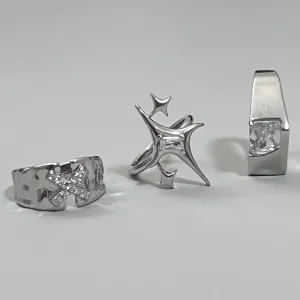 Shiny Unisex Crystal Rings