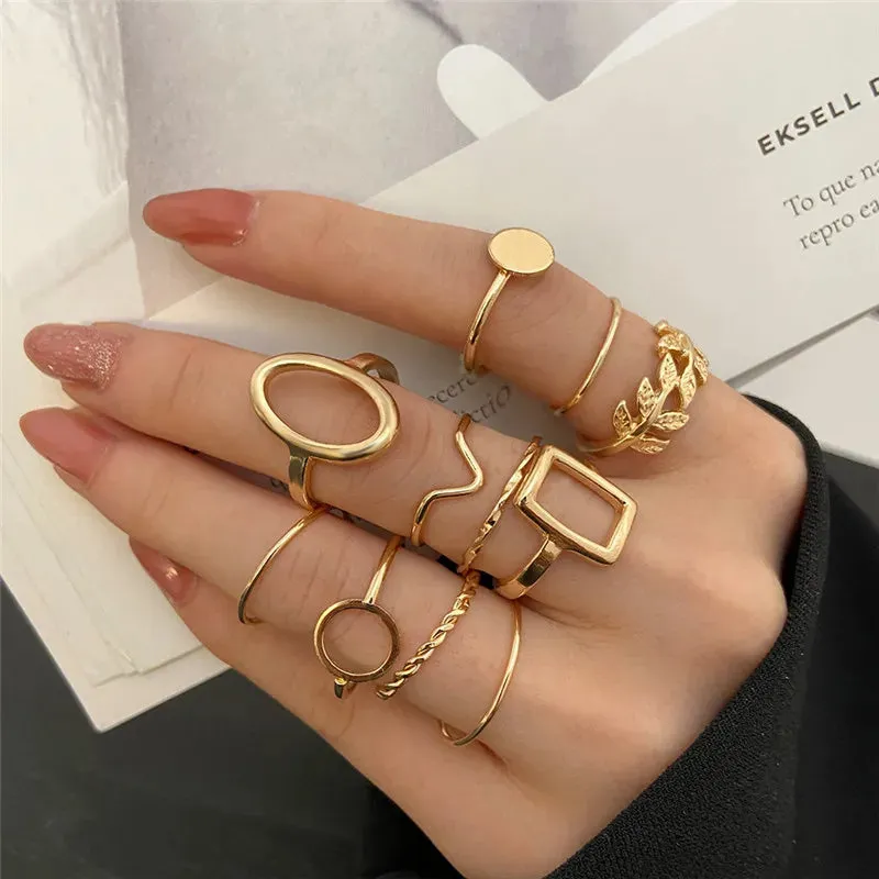 Silver Color Crystal Rings
