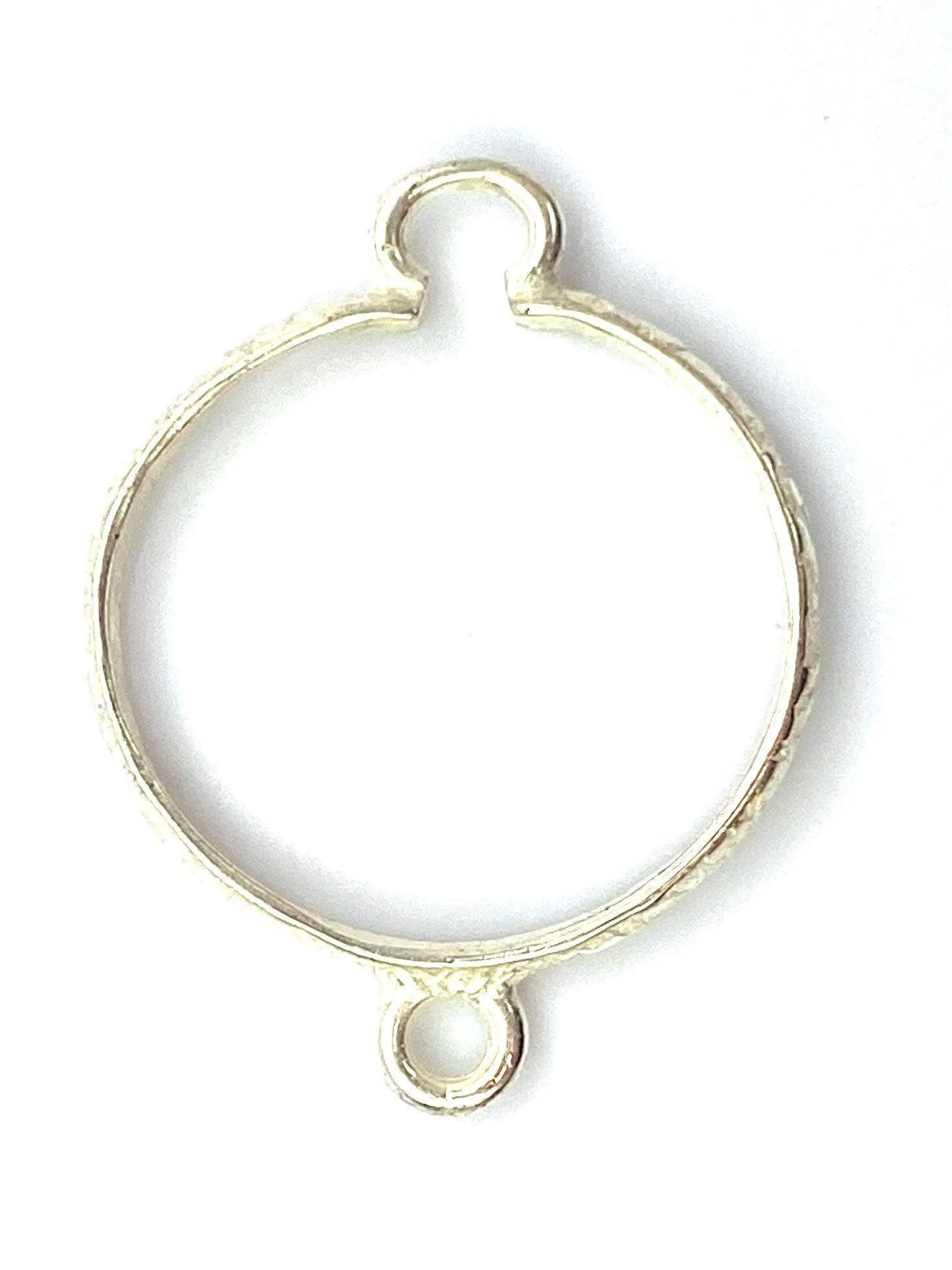 Silver Crimp Cap , Sku#SP8604