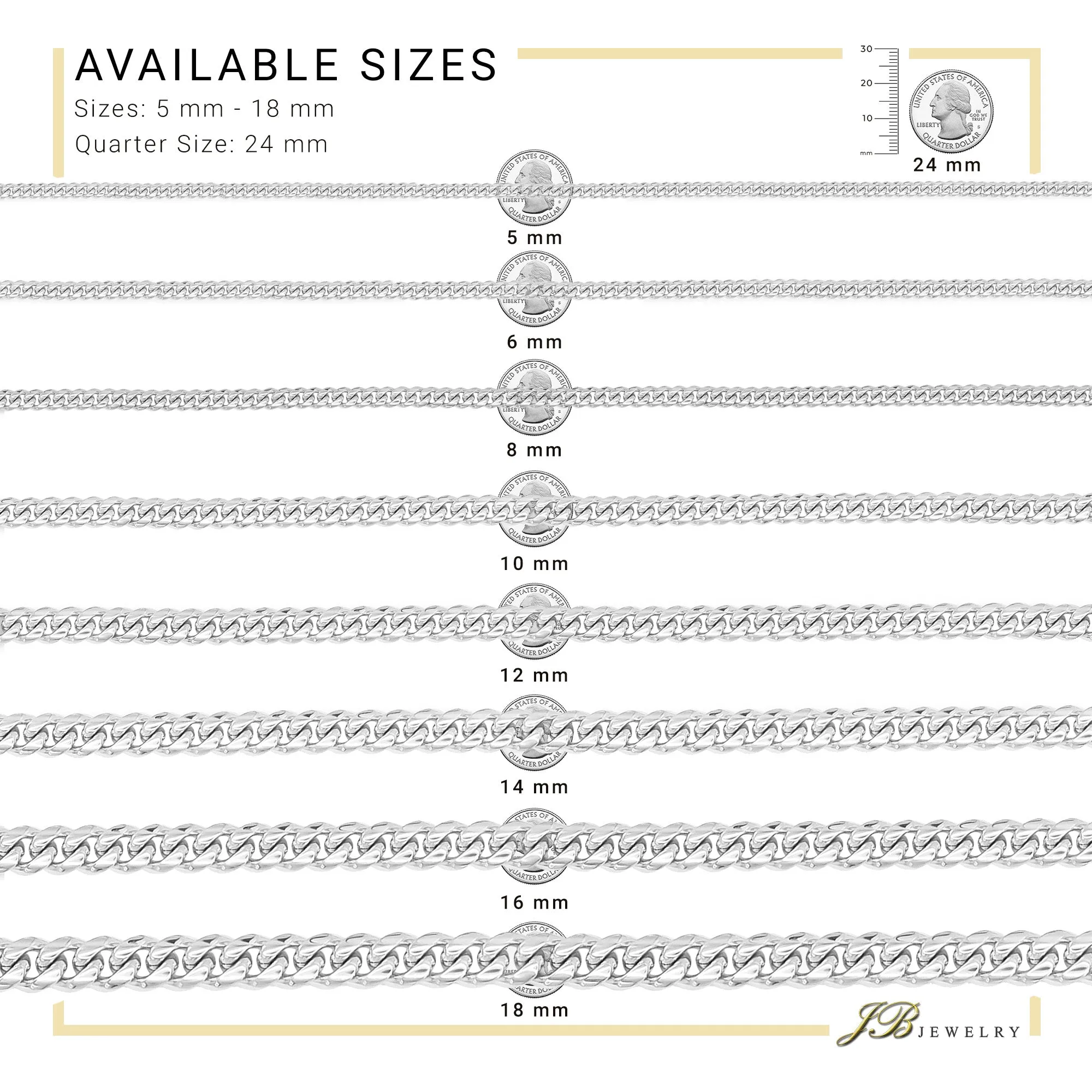 Silver Cuban Link Stainless Steel Necklace 30"