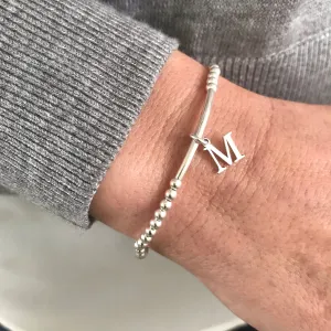 Silver Initial Bracelet