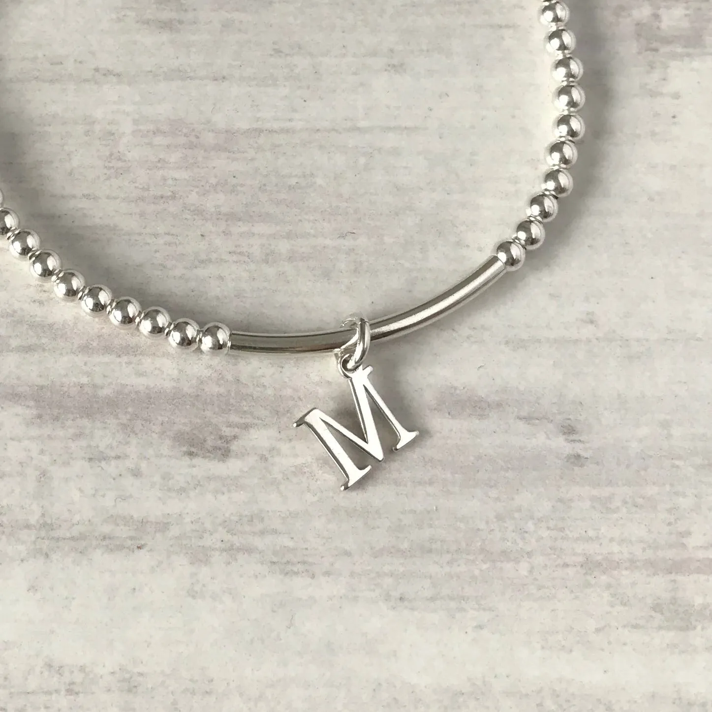 Silver Initial Bracelet