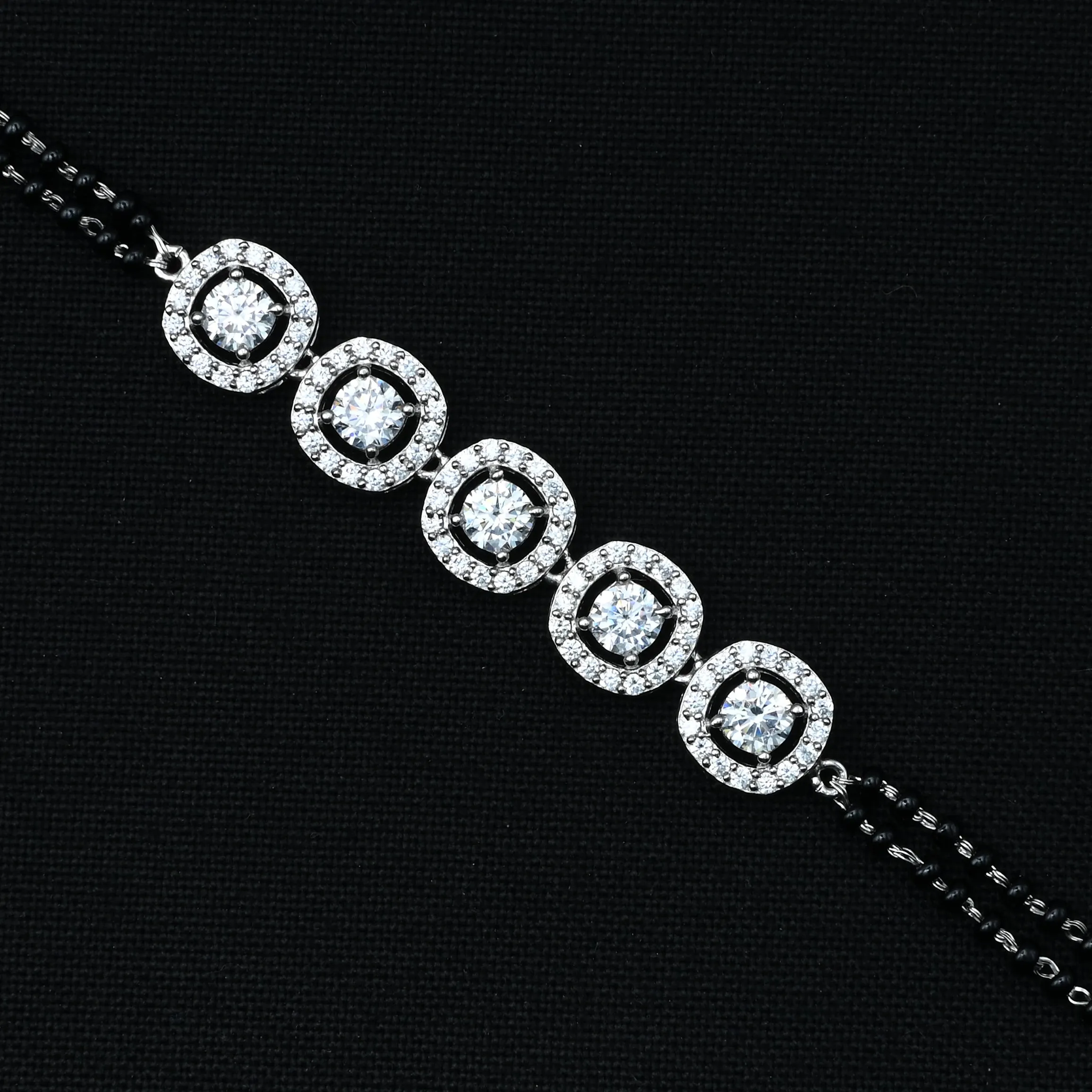 Silver Mangalsutra Pattern Bracelet for Girls – Elegant and Stylish Women's Jewelry