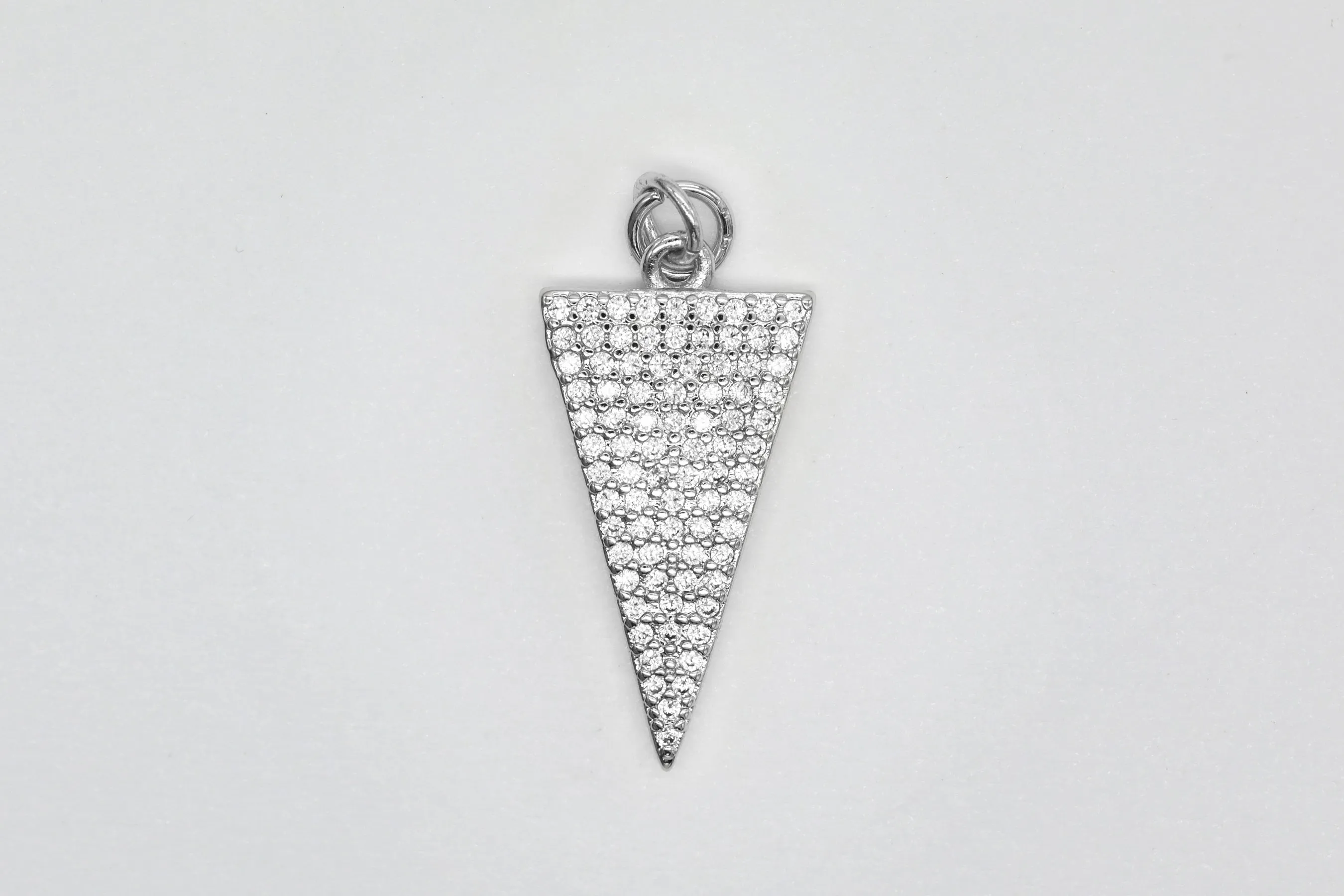 Silver Pave Arrowhead Charm