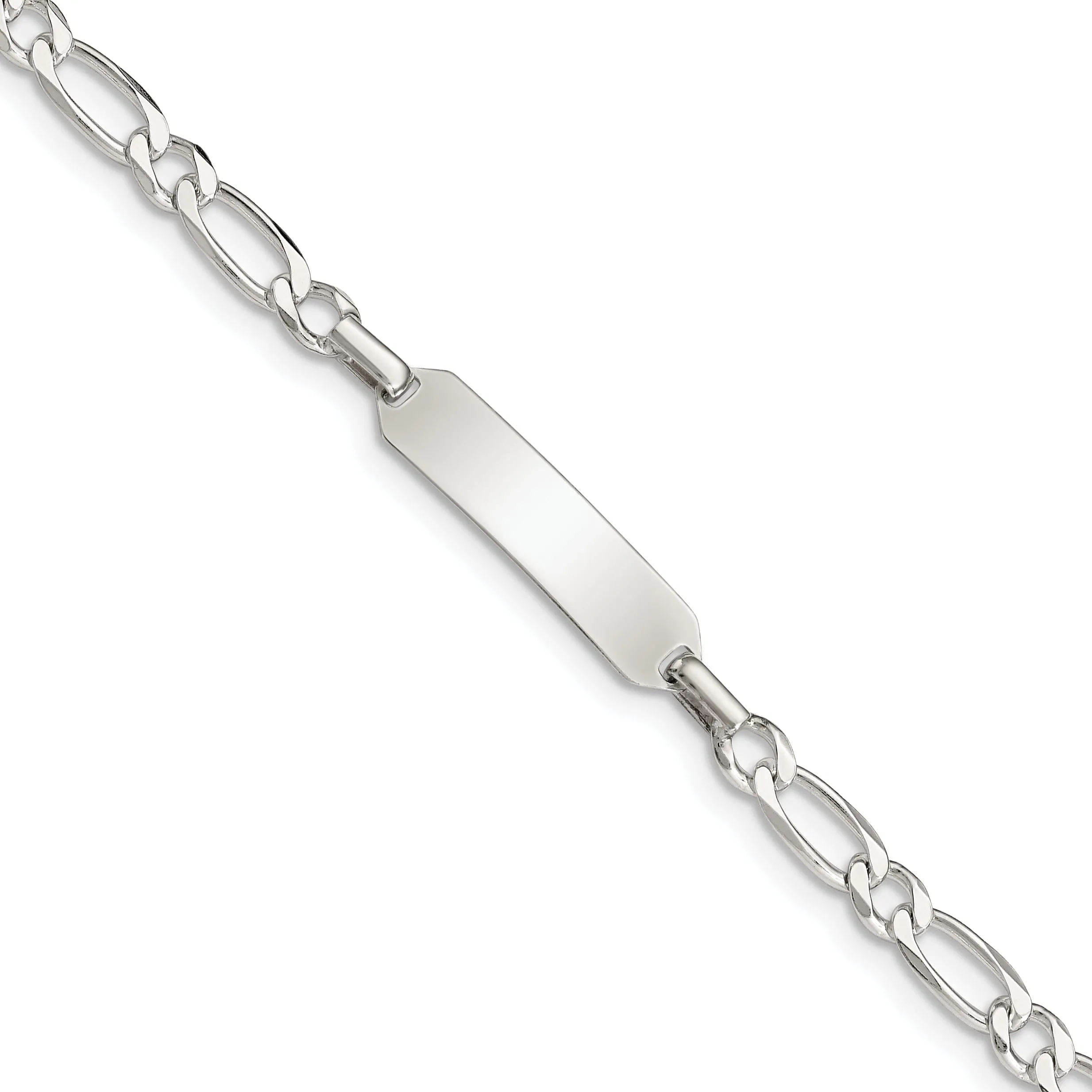 Silver Polish Engraveable Childrens ID Bracelet