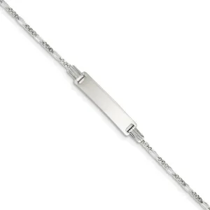 Silver Polish Engraveable Childrens ID Bracelet.