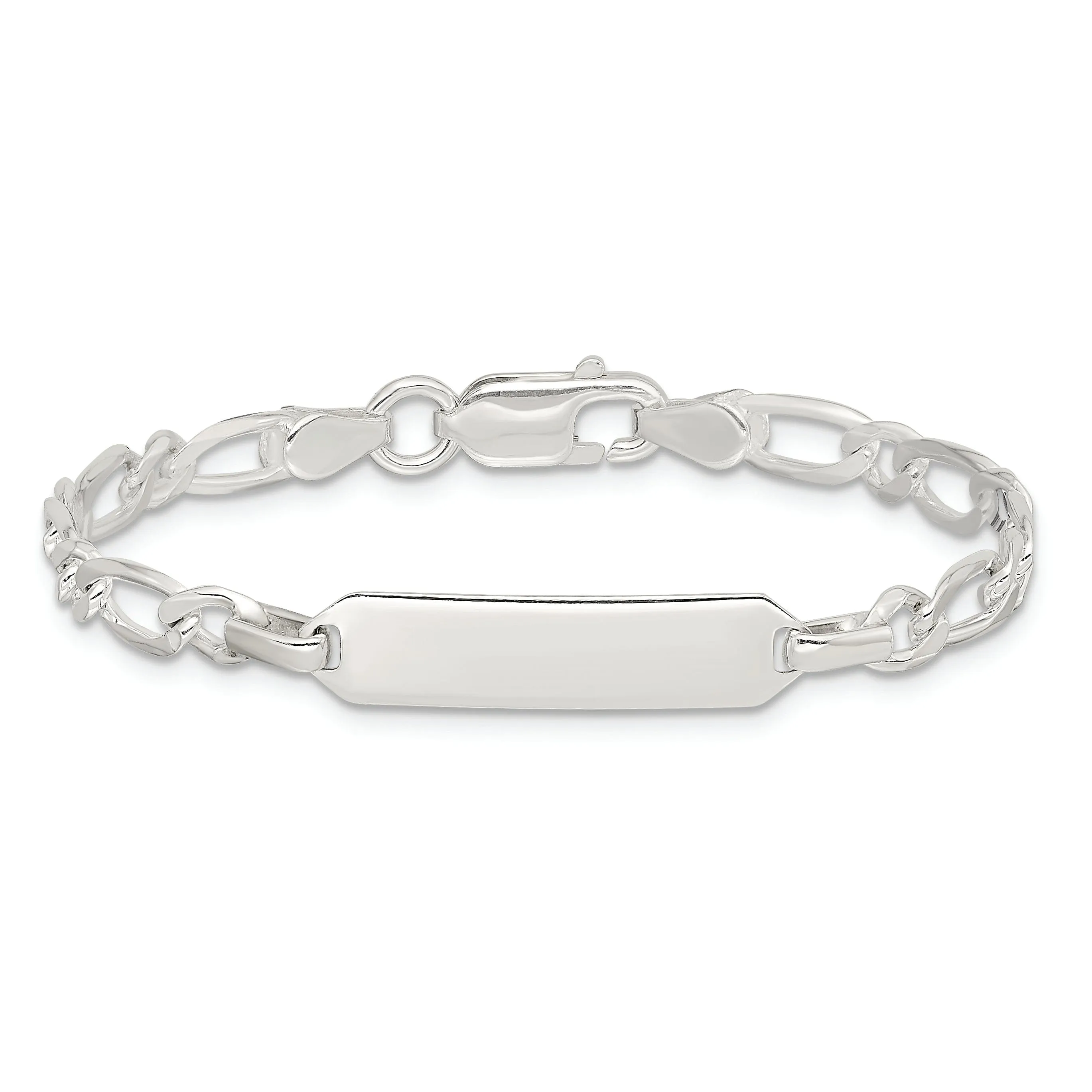 Silver Polish Engraveable Childrens ID Bracelet