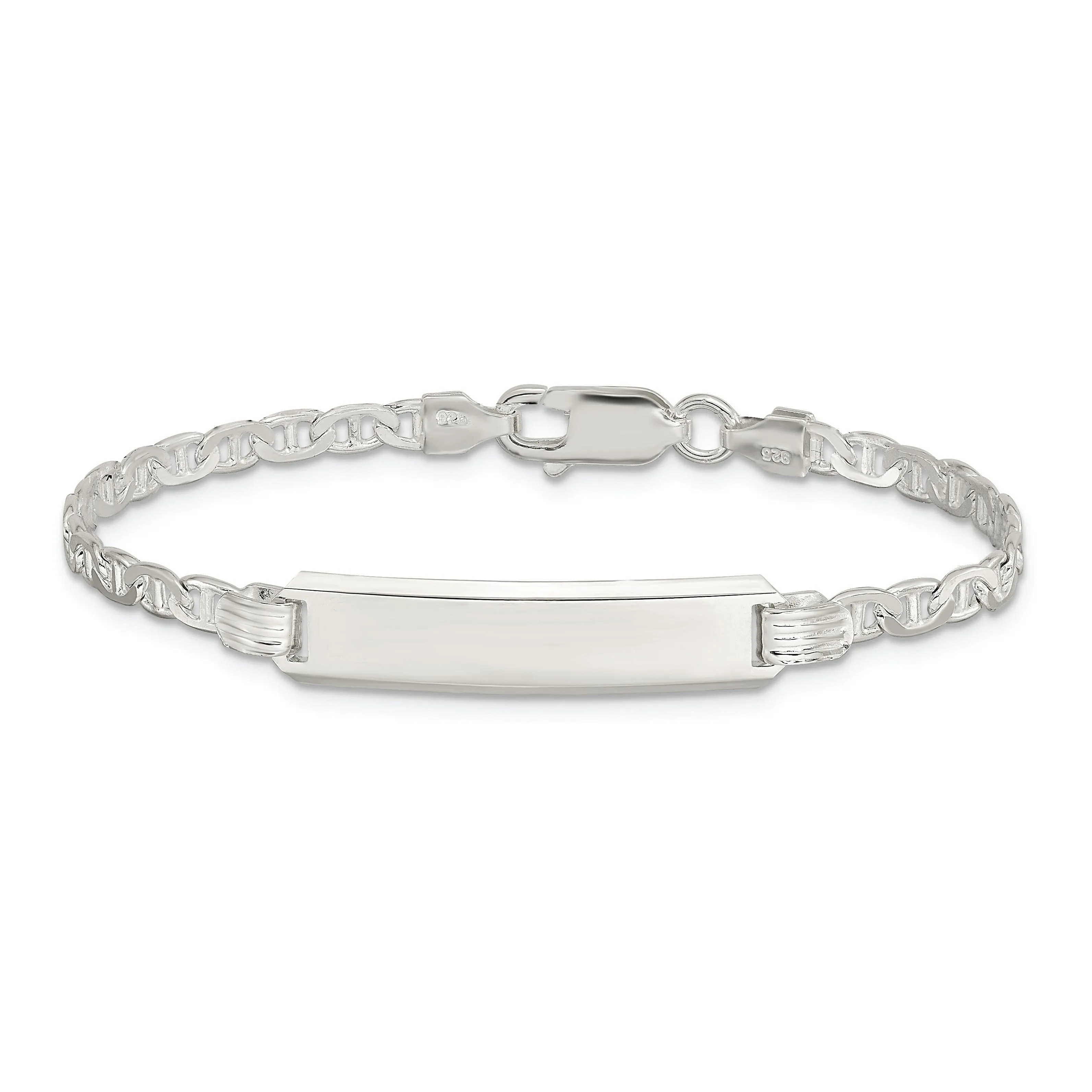 Silver Polishe Engravable Childrens ID Bracelet