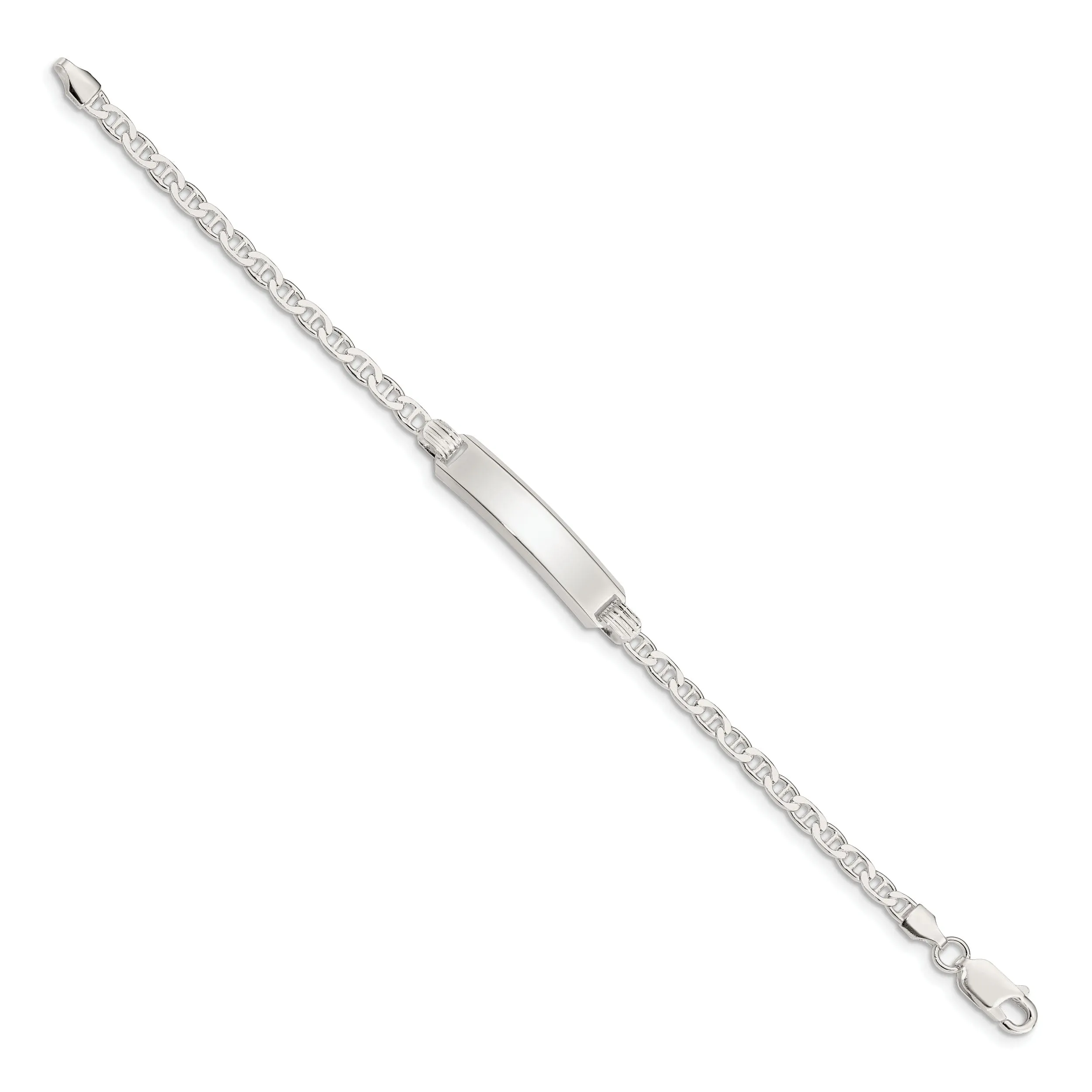 Silver Polishe Engravable Childrens ID Bracelet