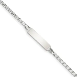 Silver Polishe Engravable Childrens ID Bracelet