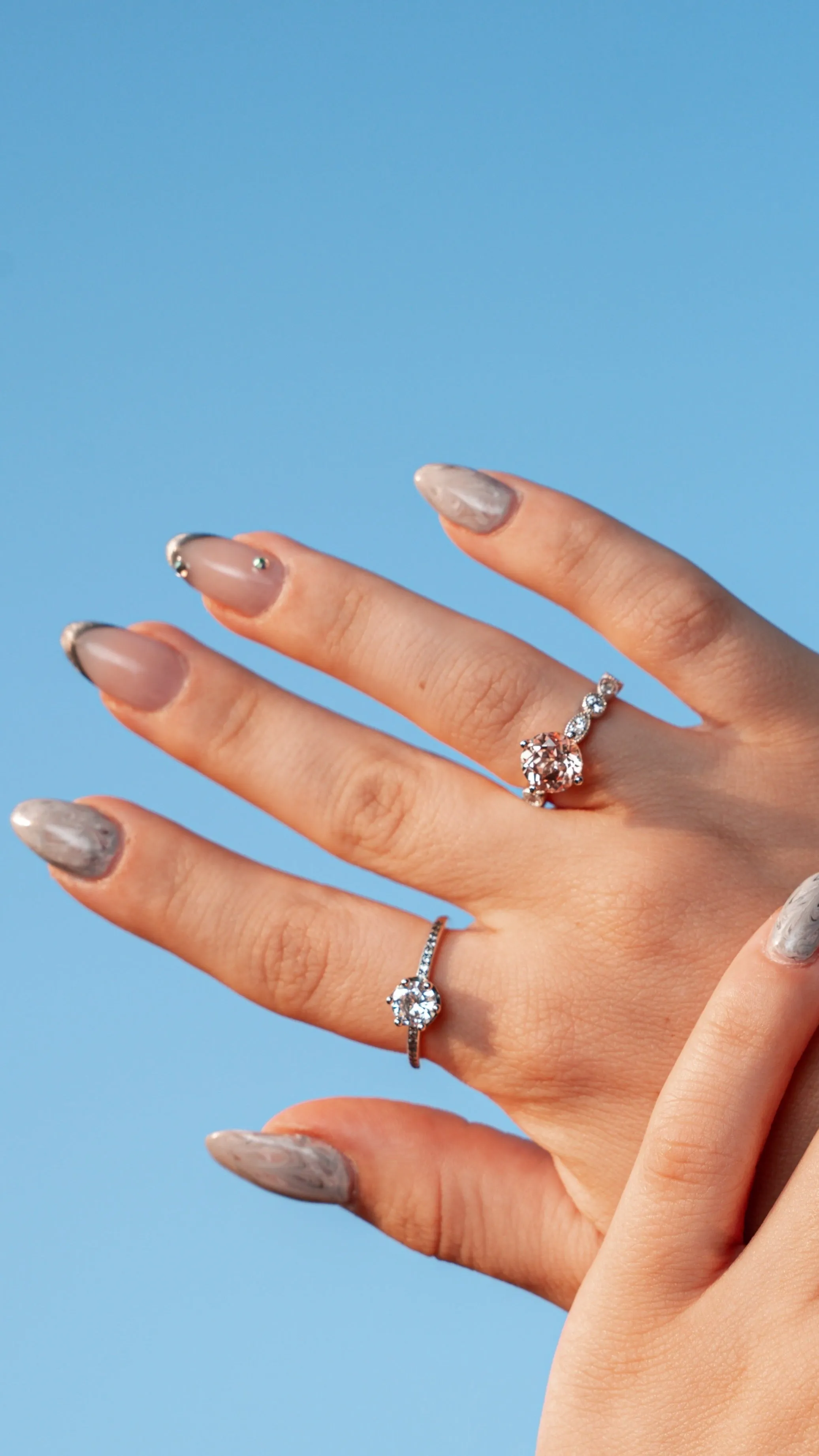 Simulated Diamond Engagement Ring