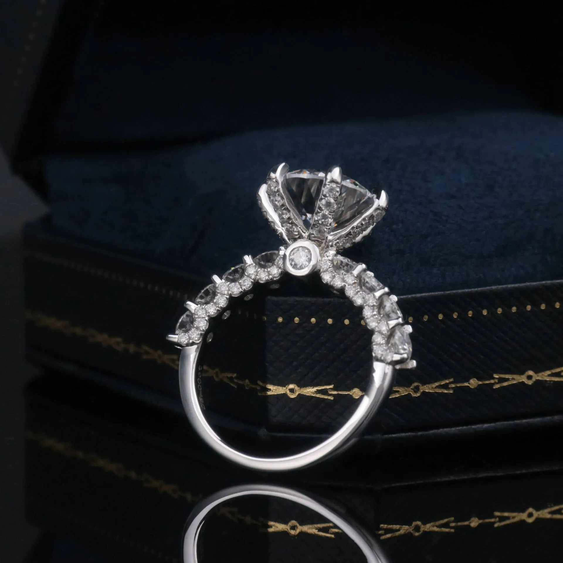 Six Prong Hearts & Arrows Cut Luxury Moissanite Ring