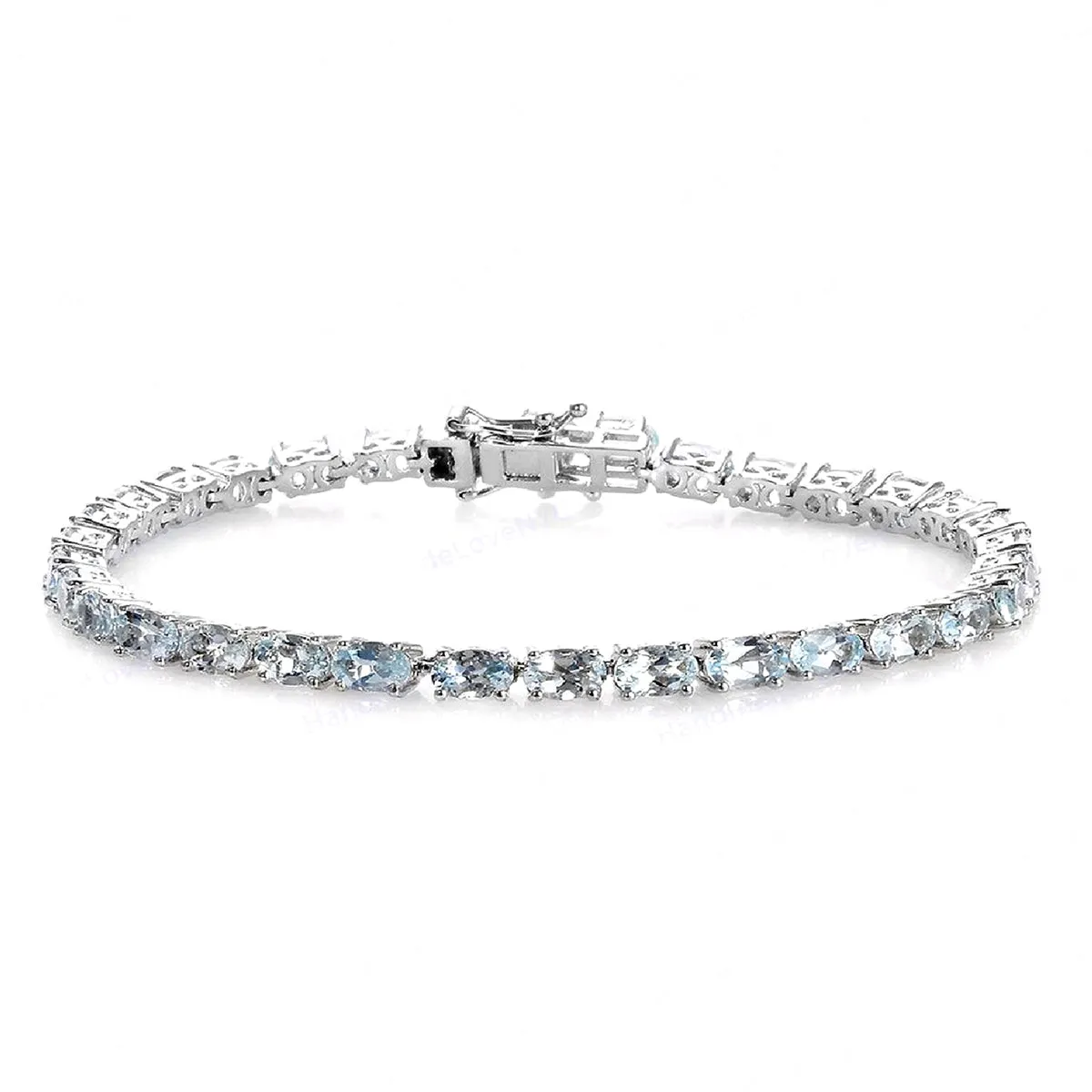 Sky Blue Topaz 925 Sterling Silver Tennis Bracelet Jewelry