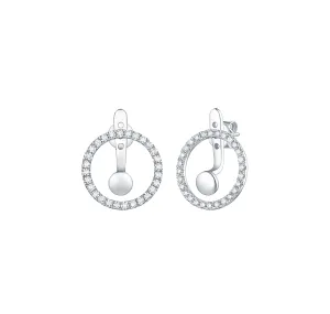 Skyline 0.80ct Circle Earrings <br> E-00441WHT
