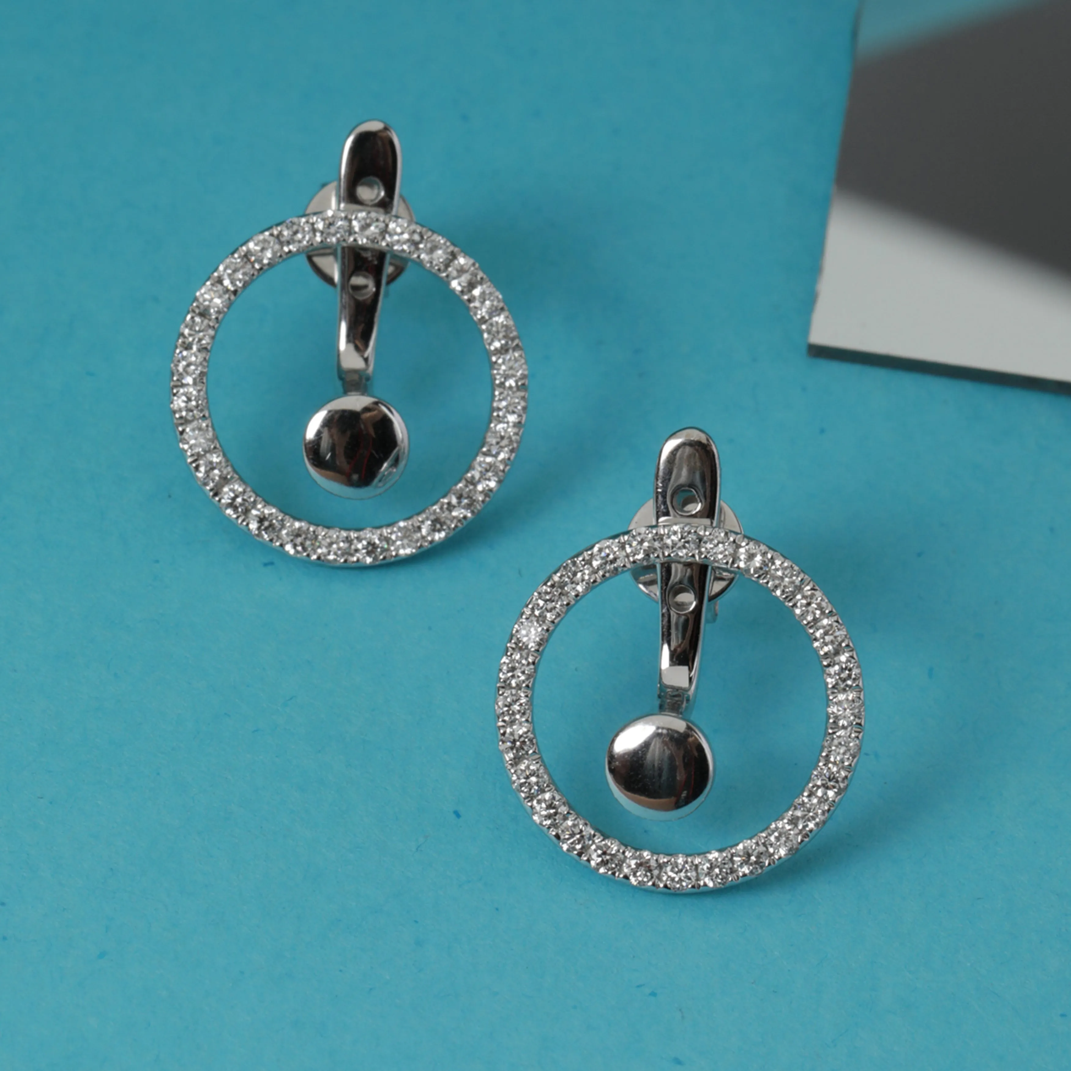 Skyline 0.80ct Circle Earrings <br> E-00441WHT