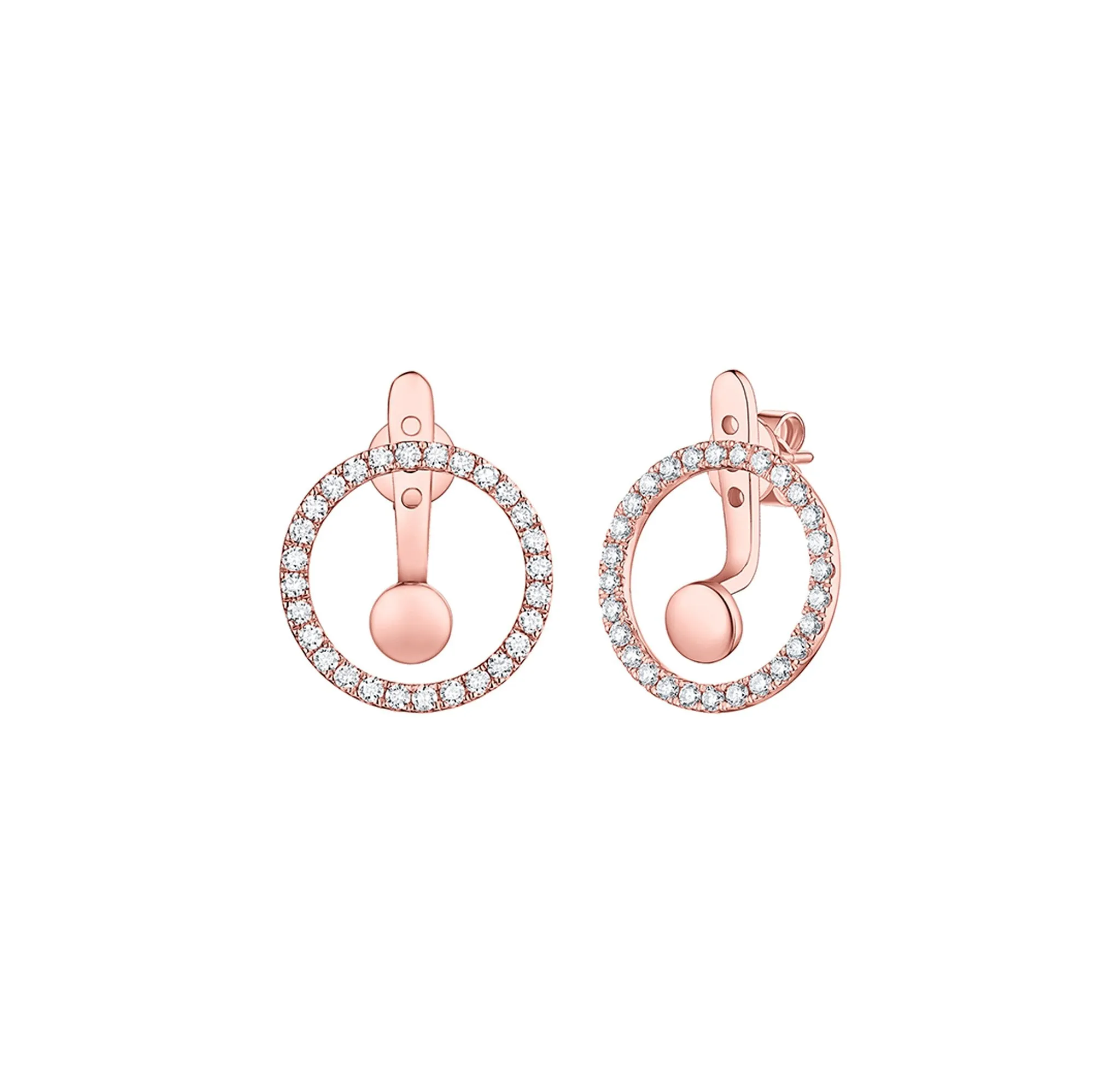 Skyline 0.80ct Circle Earrings <br> E-00441WHT