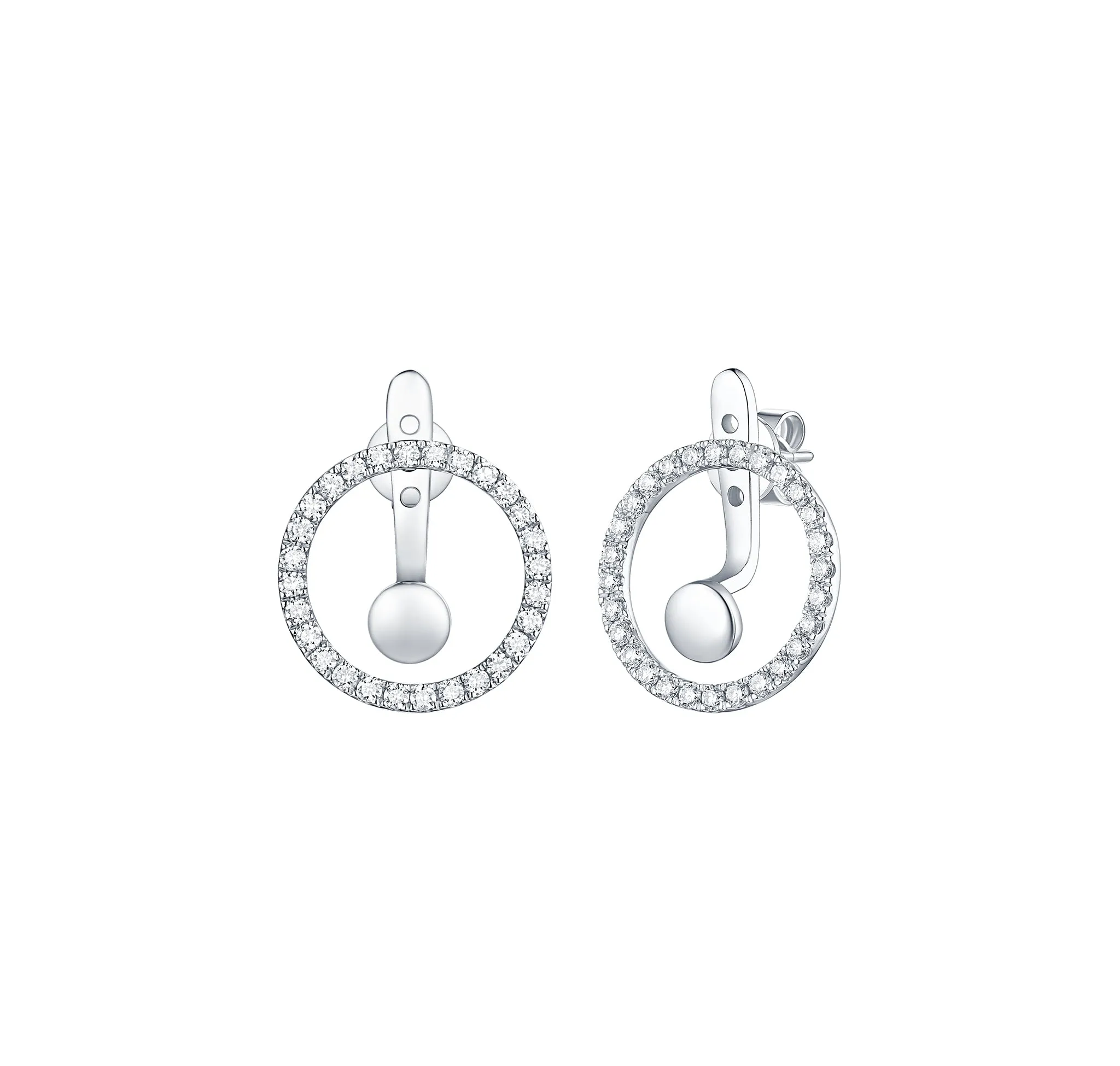 Skyline 0.80ct Circle Earrings <br> E-00441WHT